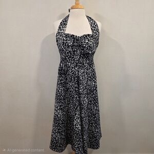 Bali Batiks Beaded Halter Midi Dress